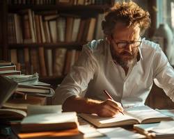 Hình ảnh về person studying intensely at a desk