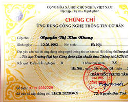 Hình ảnh về Bằng chứng chỉ tin học