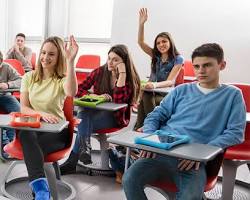 Hình ảnh về Students learning in a modern classroom setting