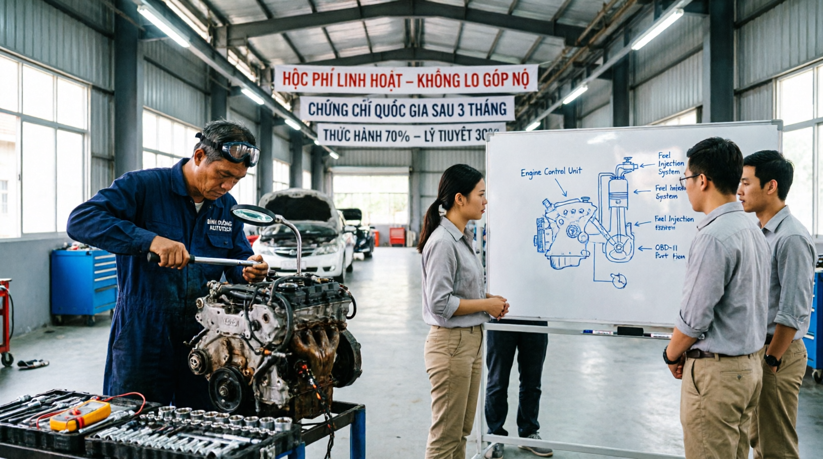 Top 5 Trung cấp Ô tô tại Bình Dương: Giải pháp Học phí tối ưu cho Người đi làm