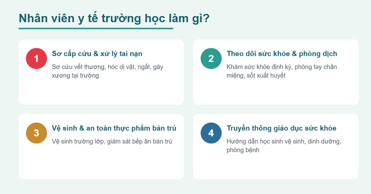 Nội dung khóa nghiệp vụ y tế trường học
