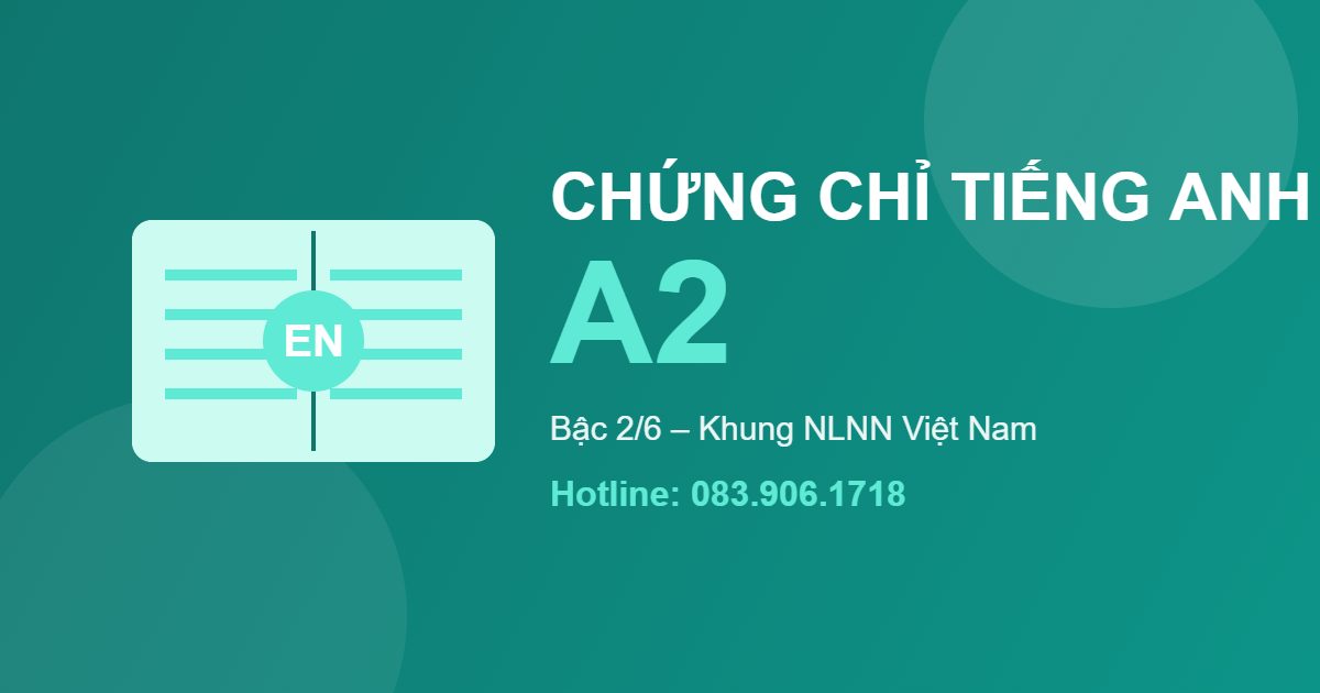 Chứng chỉ Tiếng Anh A2