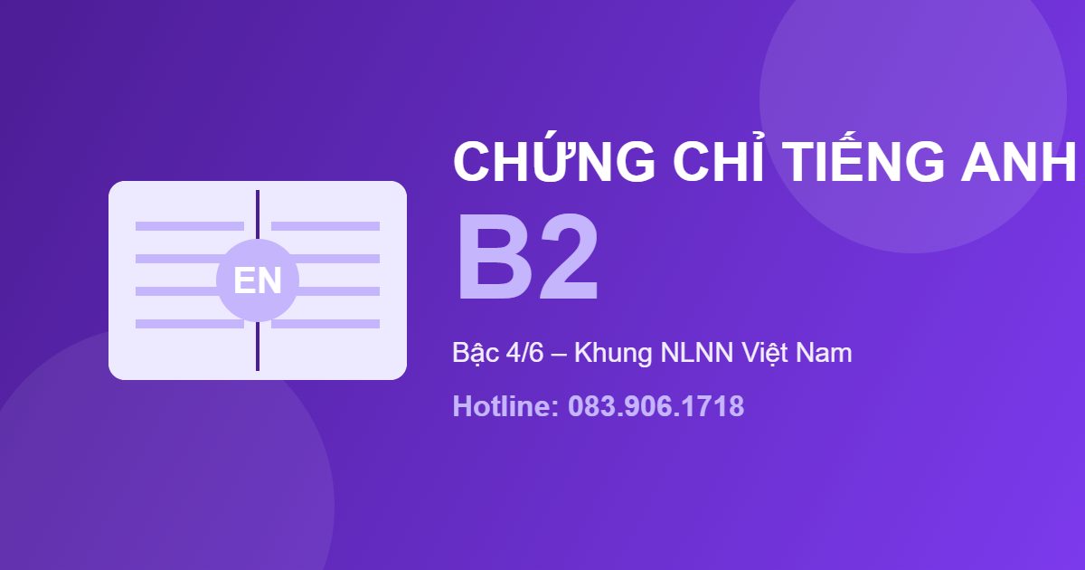 Chứng chỉ Tiếng Anh B2