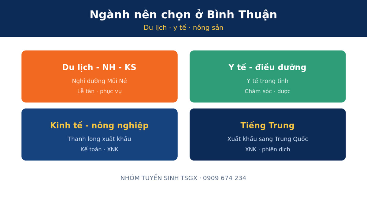 Hình thức học và tiêu chí chọn trường trung cấp tại Bình Thuận