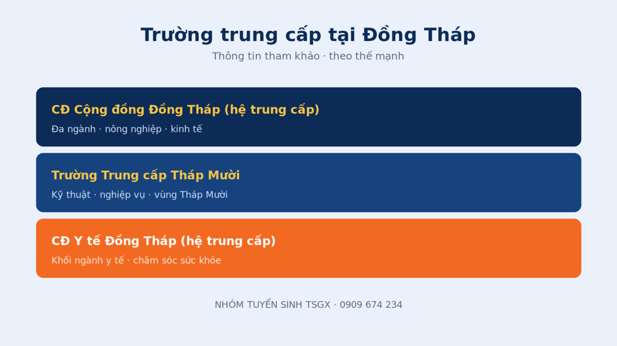 Các trường trung cấp uy tín tại Đồng Tháp