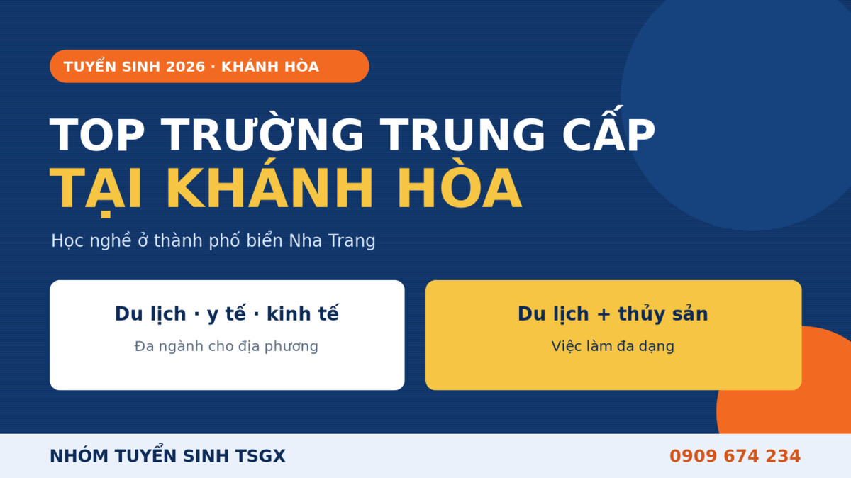 Top trường trung cấp tại Khánh Hòa 2026 - thành phố biển Nha Trang
