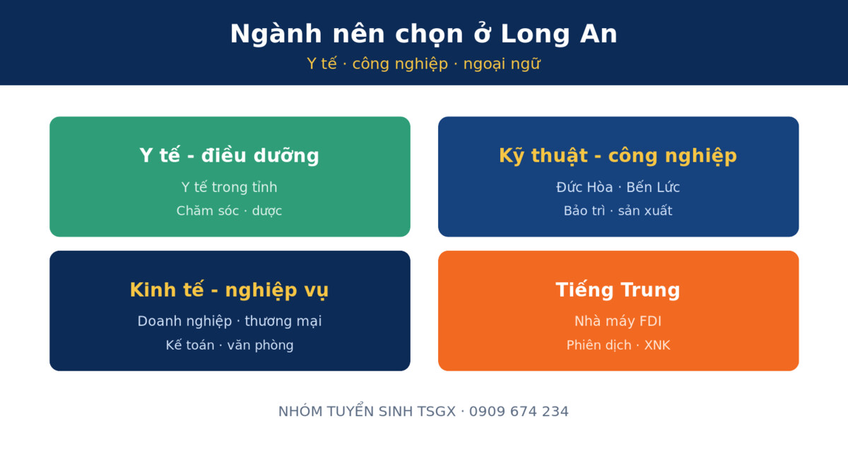 Hình thức học và tiêu chí chọn trường trung cấp tại Long An