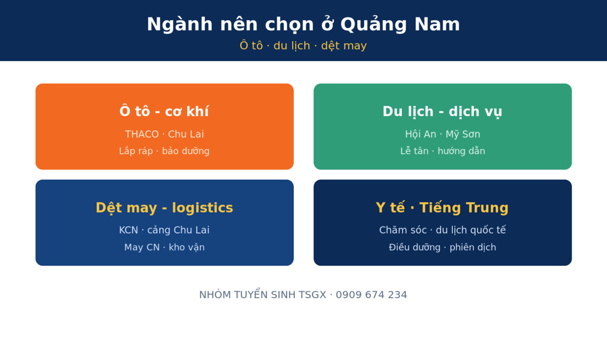 Hình thức học và tiêu chí chọn trường trung cấp tại Quảng Nam
