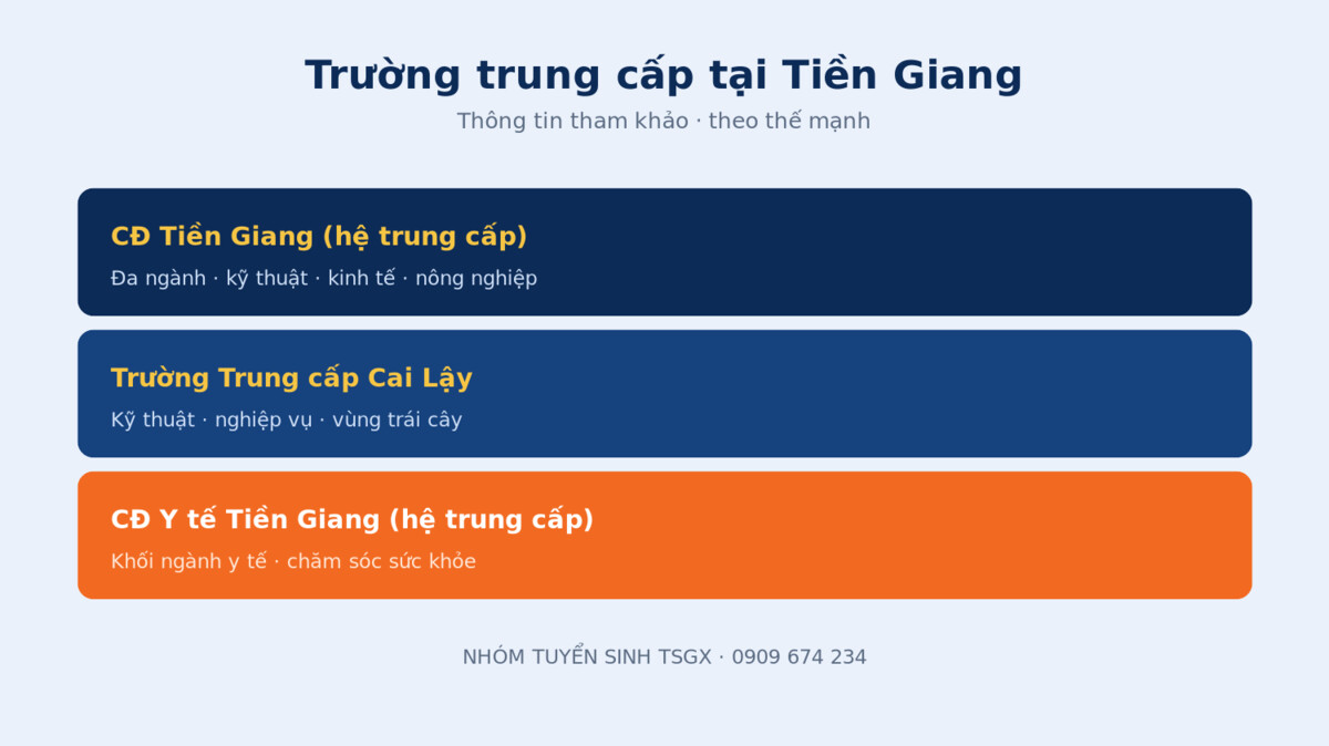 Các trường trung cấp uy tín tại Tiền Giang