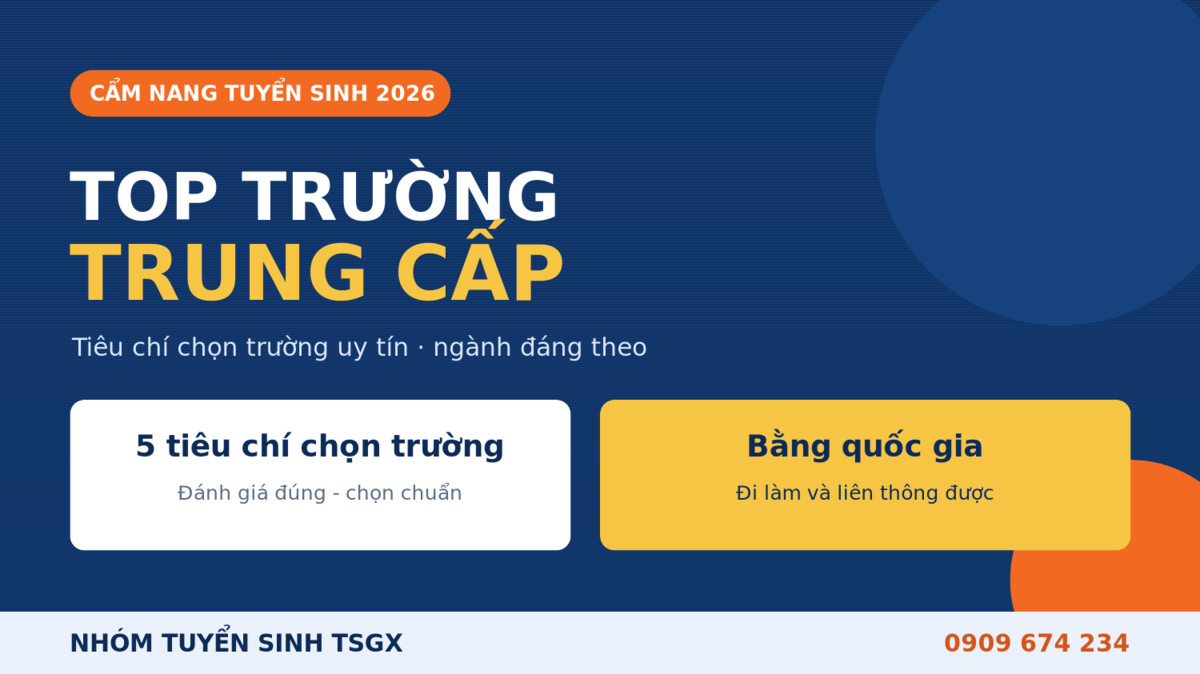 Top trường trung cấp 2026 - tiêu chí chọn trường uy tín và ngành học