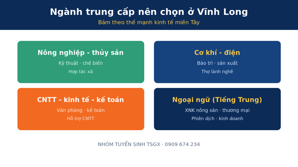 Hình thức học và tiêu chí chọn trường trung cấp tại Vĩnh Long
