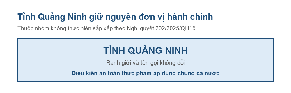 Sơ đồ tỉnh Quảng Ninh giữ nguyên đơn vị hành chính sau Nghị quyết 202/2025/QH15