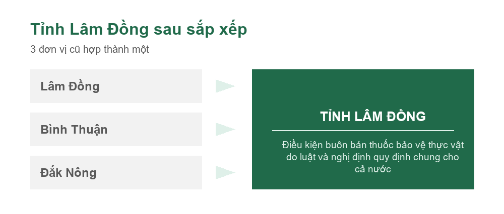 Sơ đồ sắp xếp đơn vị hành chính hình thành tỉnh Lâm Đồng